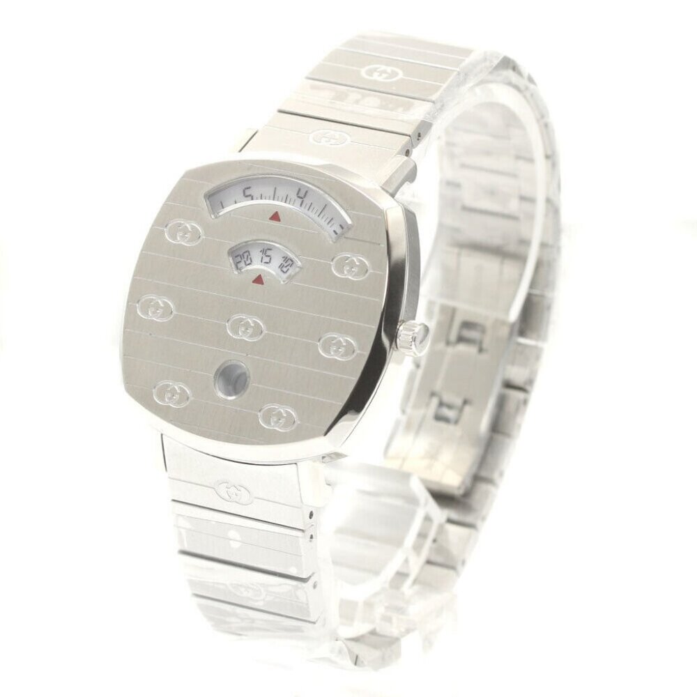 GUCCI Grip watch 157.4/YA157401 Date white Dial Quartz Men's Watch - Picture 8 of 12